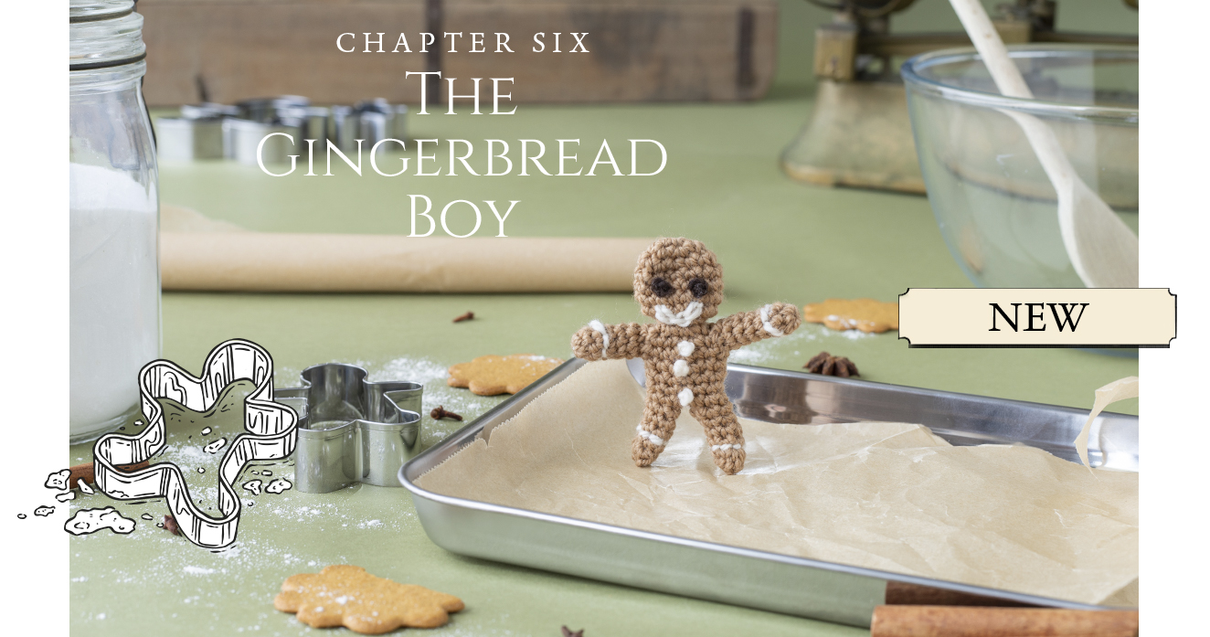 Animal Fables gingerbread boy crochet fairy tales pattern toft